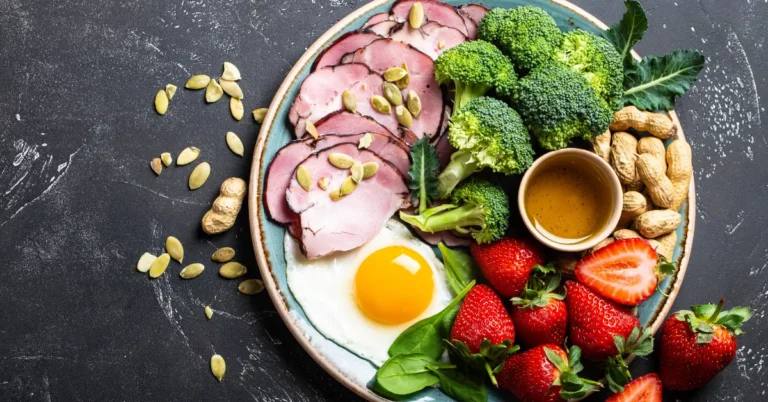 prato bem colorido com alimentos saudáveis