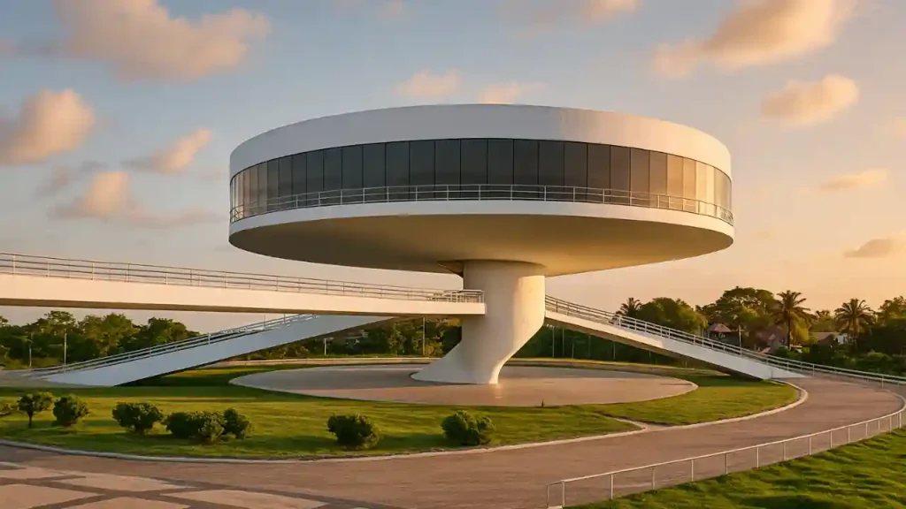 Centro de Convenções de João Pessoa com arquitetura futurista, destaque no turismo em João Pessoa no Brasil.
